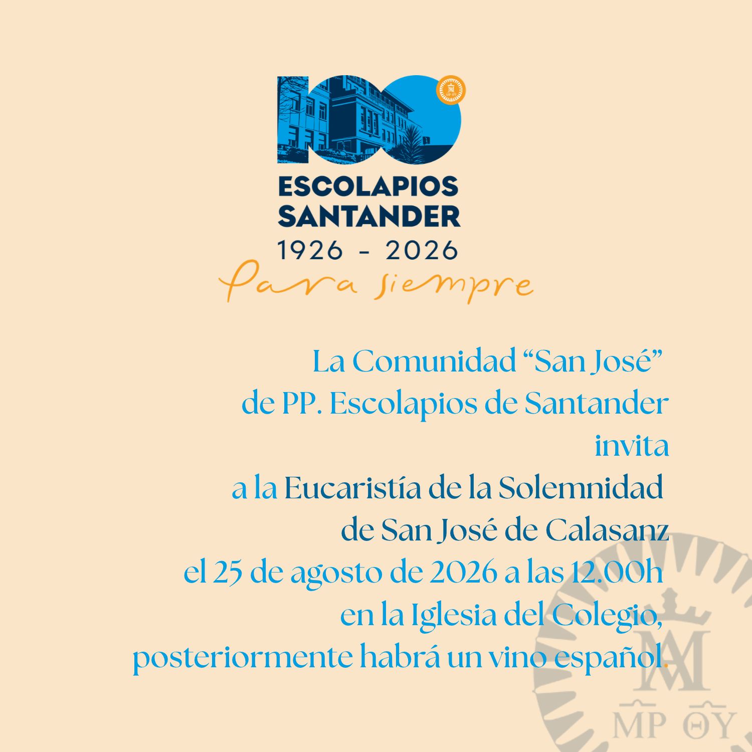 Solemnidad de San José de Calasanz en Santander